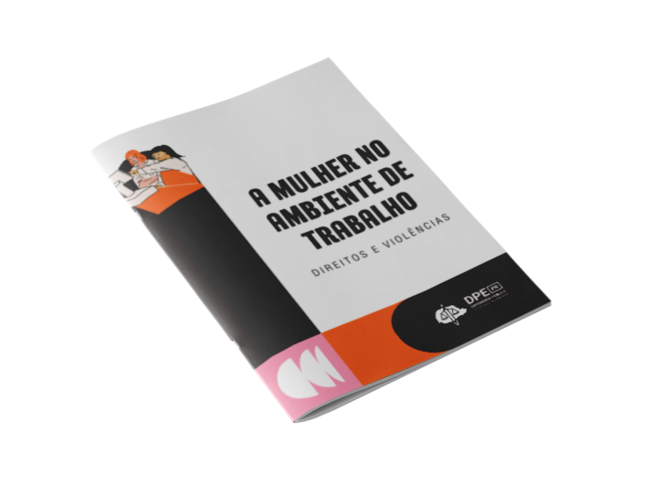 imagem com uma foto do livreto impresso e fechado sobre um fundo branco
